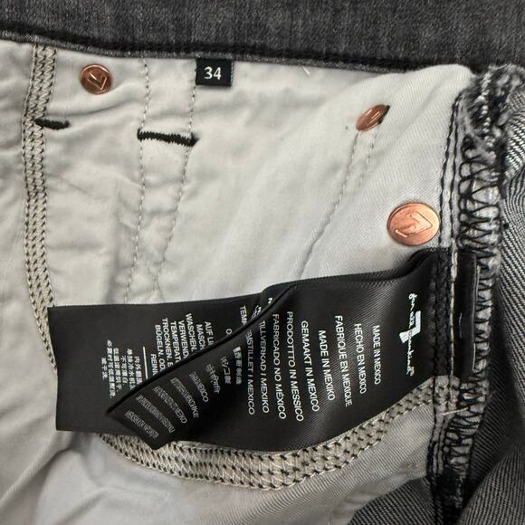 7 for All Mankind Active Sport Paxtyn Skinny Jeans, Grey Wash Men's Size 34 NWOT - Picture 6 of 8